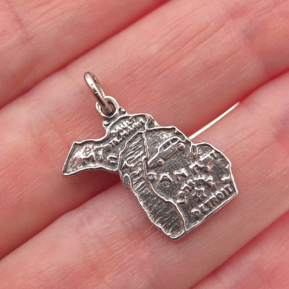 Bell Trading Post 925 Sterling Silver Vintage Michigan State Mini Charm Pendant