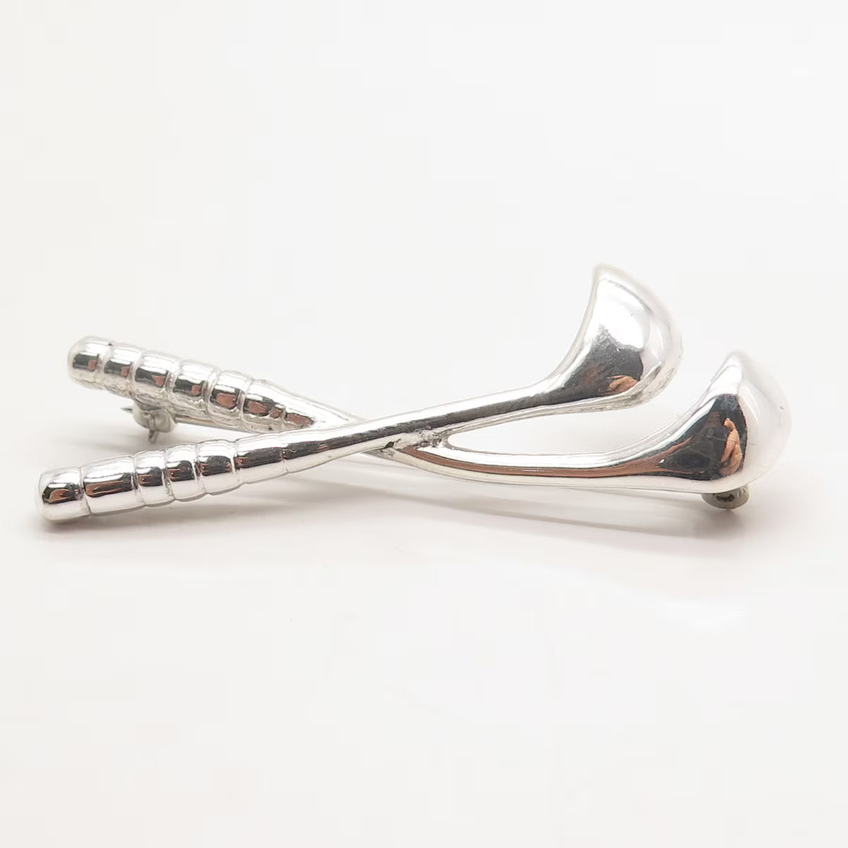 925 Sterling Silver Vintage Golf Clubs Pin Brooch