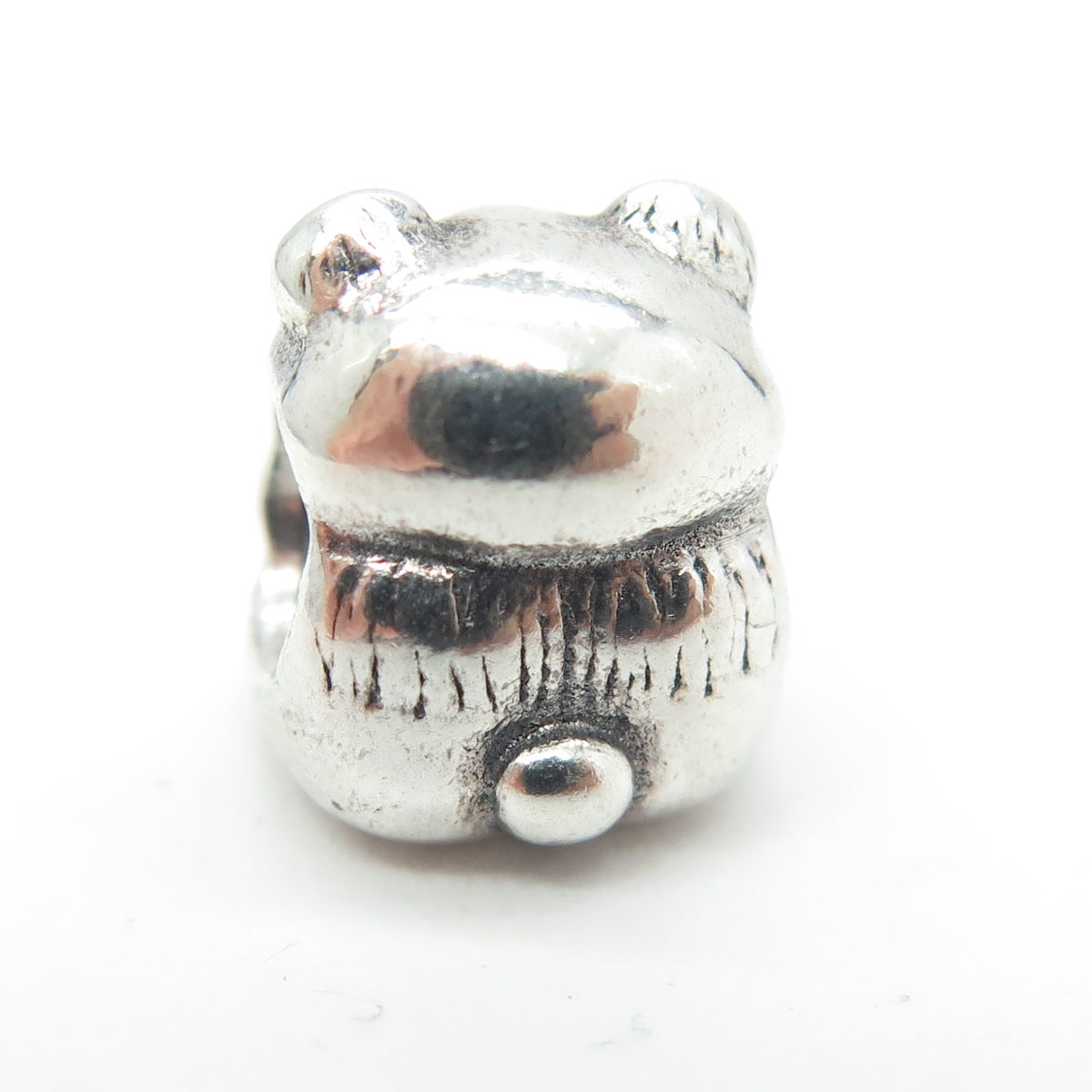 PANDORA 925 Sterling Silver Black Enamel Panda Bead Charm