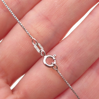 925 Sterling Round & Tapered Baguette-Cut C Z Cross Box Chain Necklace 18"