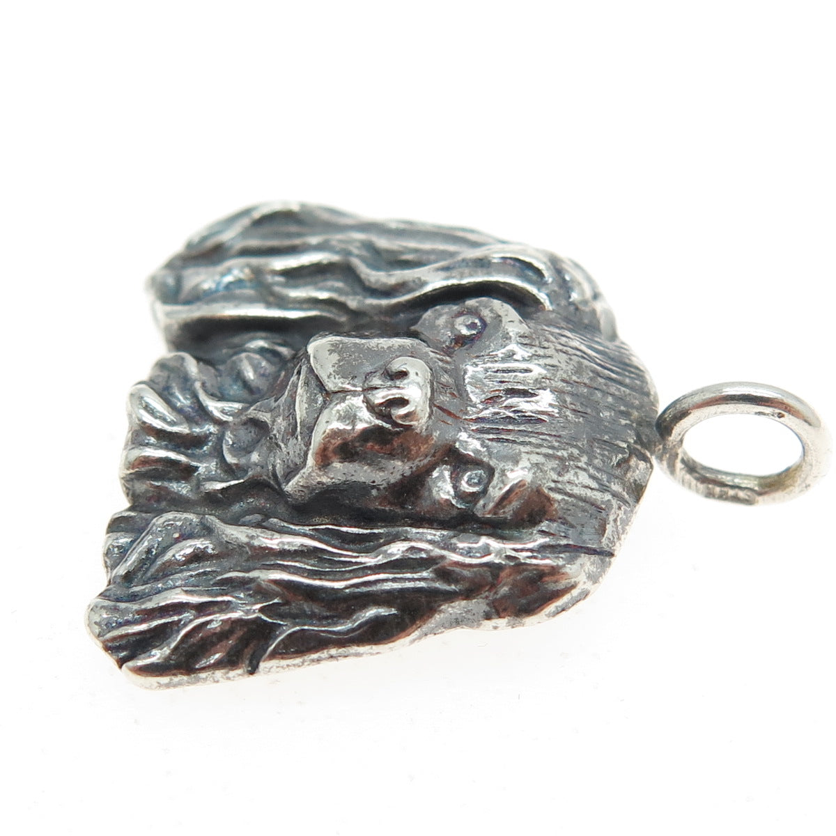 925 Sterling Silver Vintage Cocker Spaniel Dog Oxidized Charm Pendant