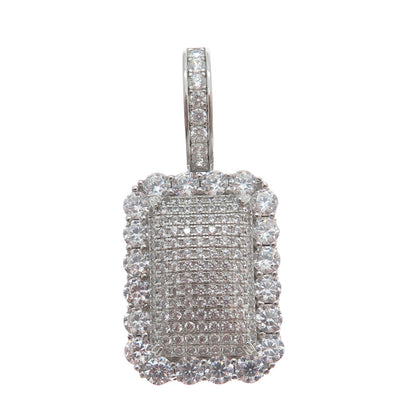 DESIGNS BY YAGI 925 Sterling Silver Round-Cut Shaped C Z Sparkle Pendant