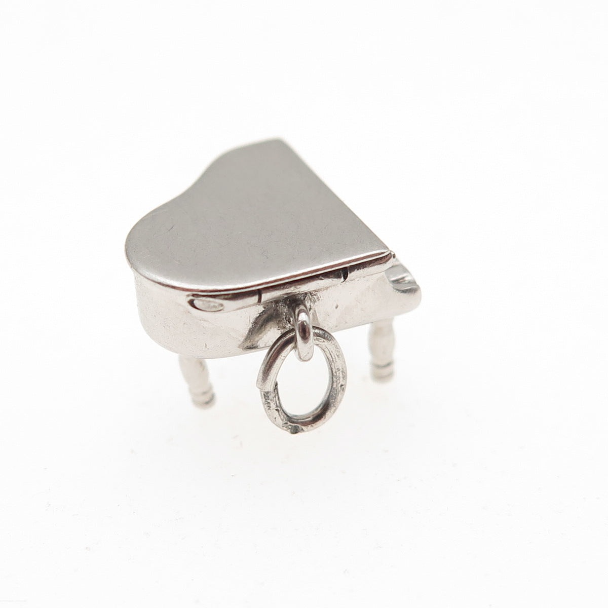 925 Sterling Silver Vintage Grand Piano 3D Mini Open Charm Pendant