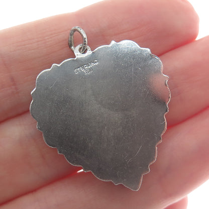925 Sterling Silver Vintage Wedding Rings Heart Love Pendant