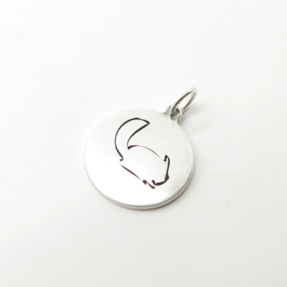 925 Sterling Silver USA Two In Town Squirrel Charm Pendant