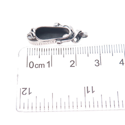 925 Sterling Silver Vintage Ballerina Shoe Mini 3D Charm Pendant
