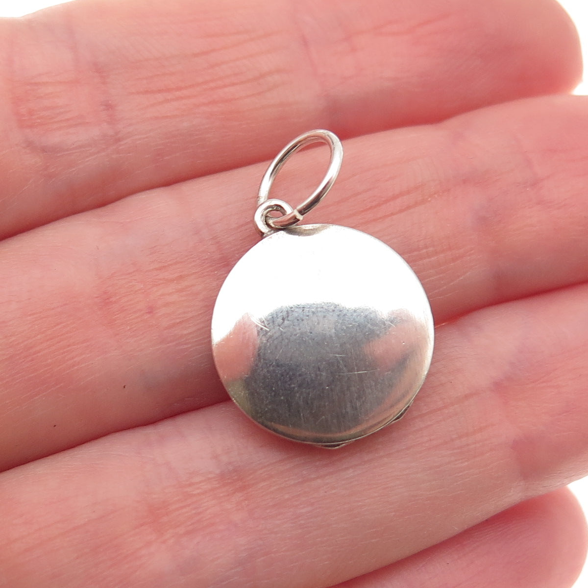 Binder Bros Sterling Silver 3-Tone Antique Art Deco Floral Locket Charm Pendant