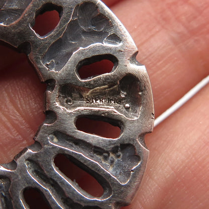 925 Sterling Silver Vintage Modernist Pendant