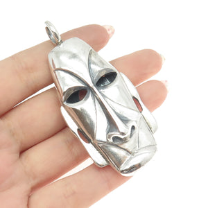 INDUSTRIA ARGENTINA 925 Sterling Silver Vintage Tribal Mask Pendant