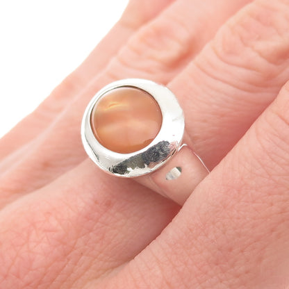 ESPO Joseph Esposito 925 Sterling Silver Vintage Real MOP Modernist Ring Size 9