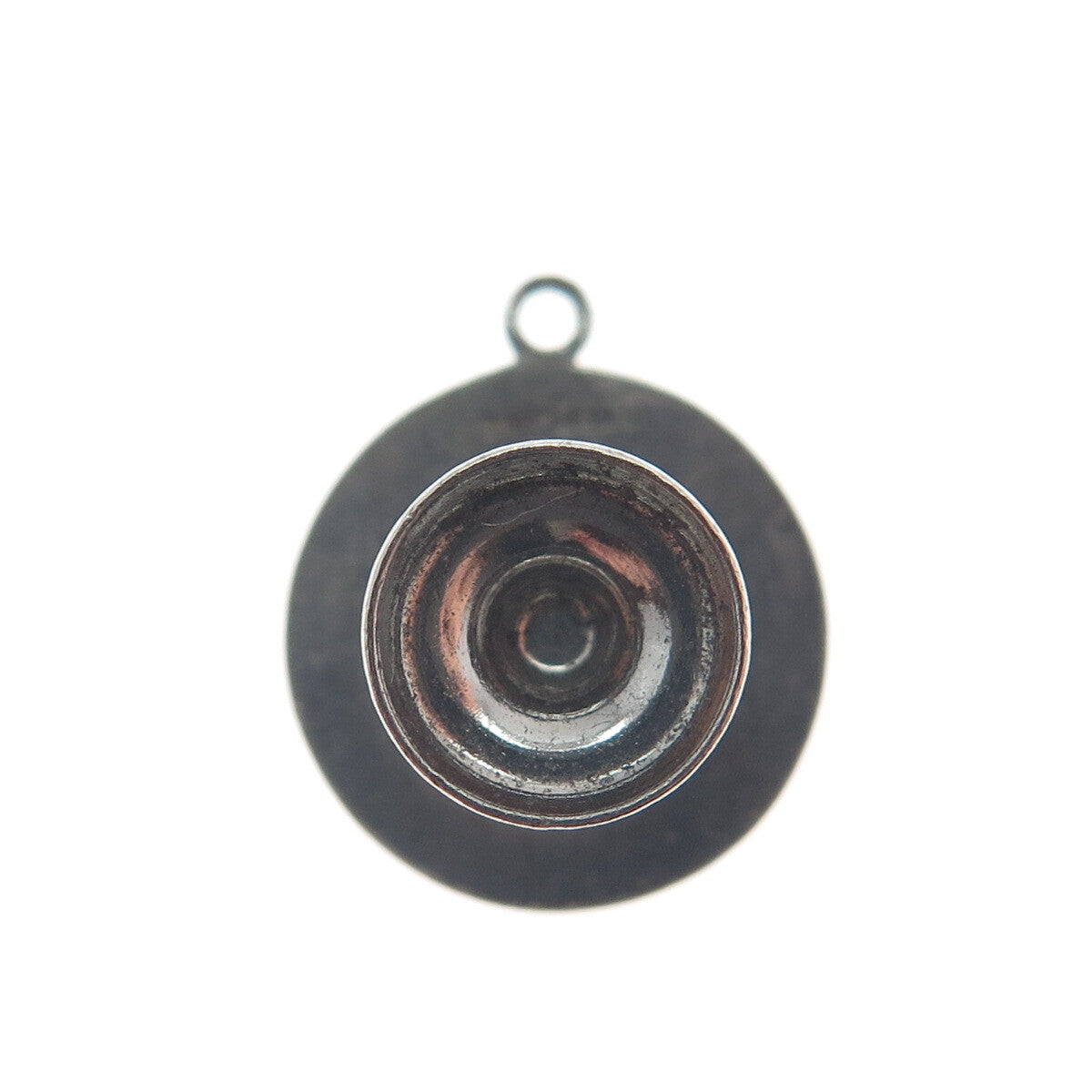 925 Sterling Silver Antique Art Deco Table Minimalist 3D Charm Pendant