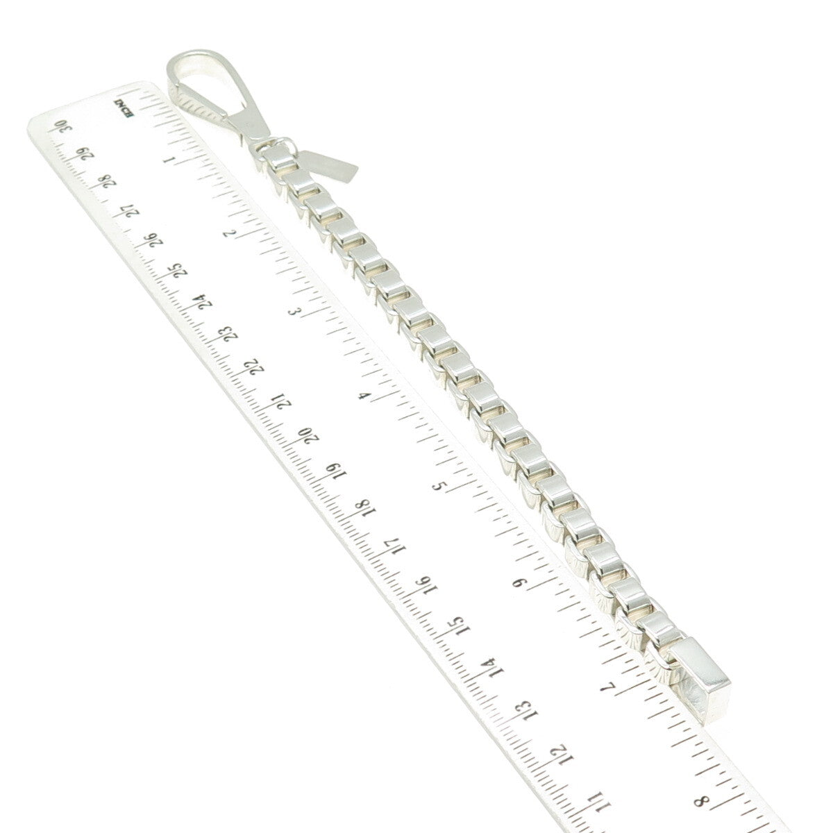 COACH 925 Sterling Silver Vintage Solid 52.0g Box Link Bracelet 6"