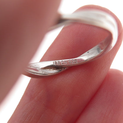 925 Sterling Silver Round-Cut C Z Engagement Ring Size 8
