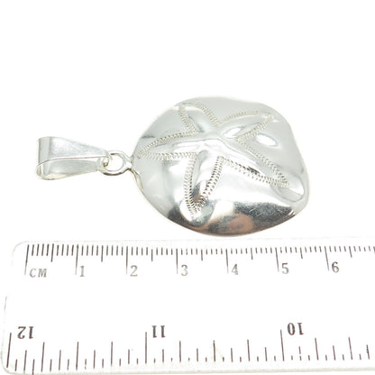 ATI 925 Sterling Silver Vintage Mexico Sand Dollar Modernist Pendant