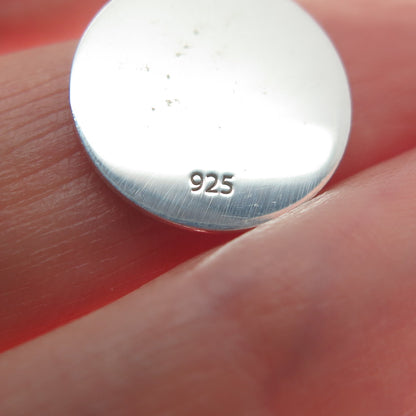 925 Sterling Silver Pink Enamel Mom & Child Cat Heart Minimalist Charm Pendant