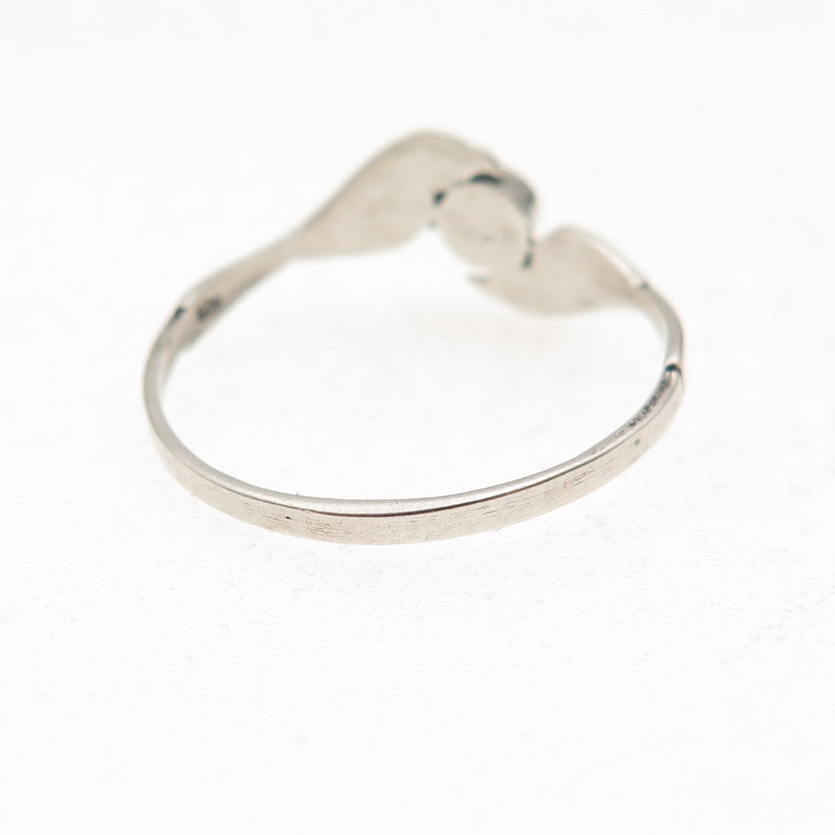 925 Sterling Silver Vintage Real Lapis Two Birds Oxidized Ring Size 9.25