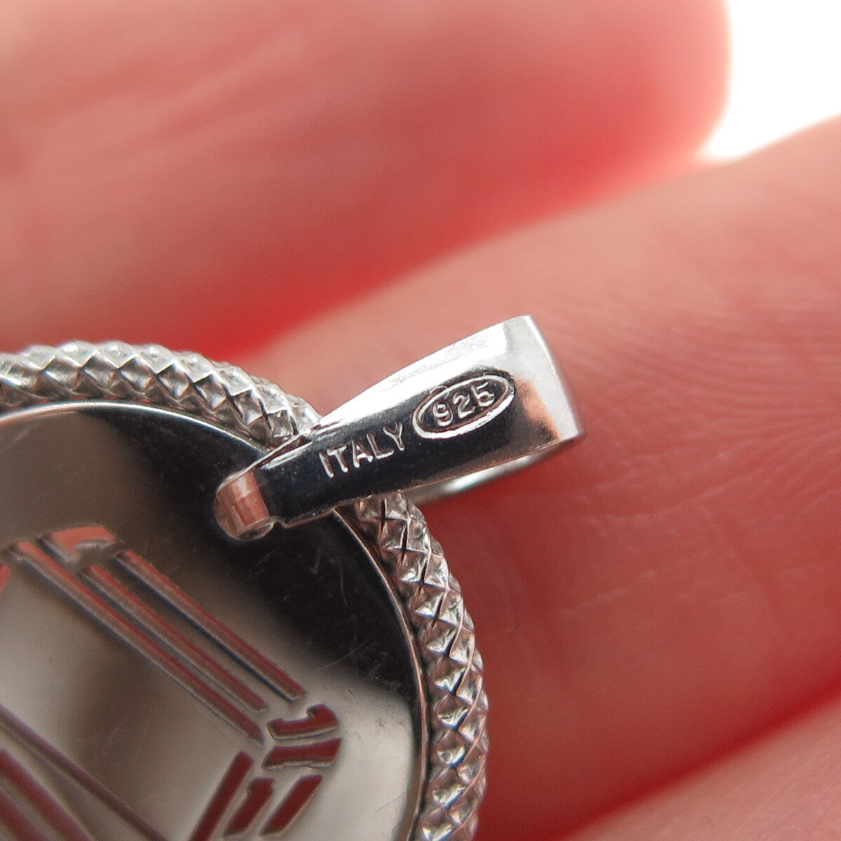 925 Sterling Silver Vintage Italy Tzedakah Box Judaica Minimalist Charm Pendant