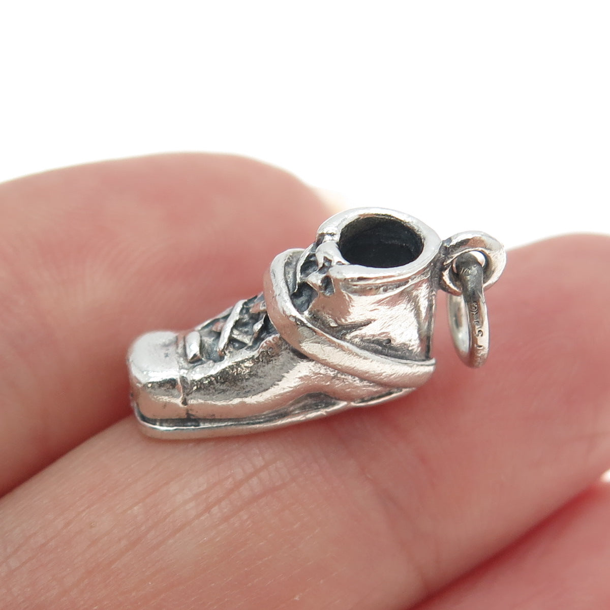 DANECRAFT 925 Sterling Silver Vintage Hiking Snow Boot 3D Charm Pendant