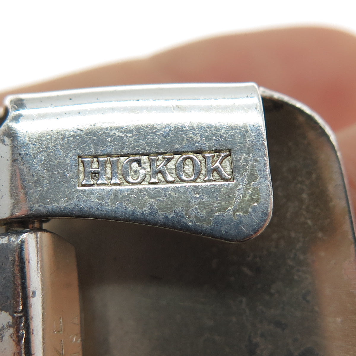 HICKOK Sterling Silver & Bronze Antique Art Deco Letter M Oxidized Belt Buckle