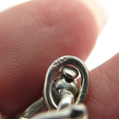 925 Sterling Silver Vintage Football Player 3D Pendant