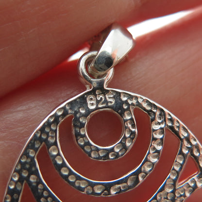 925 Sterling Silver Italy Modernist Ornate Oval Cable Chain Necklace 18"