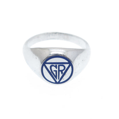 OFFICIAL 925 Sterling Silver Vintage Enamel GR YWCA Girl Reserves Ring Size 6
