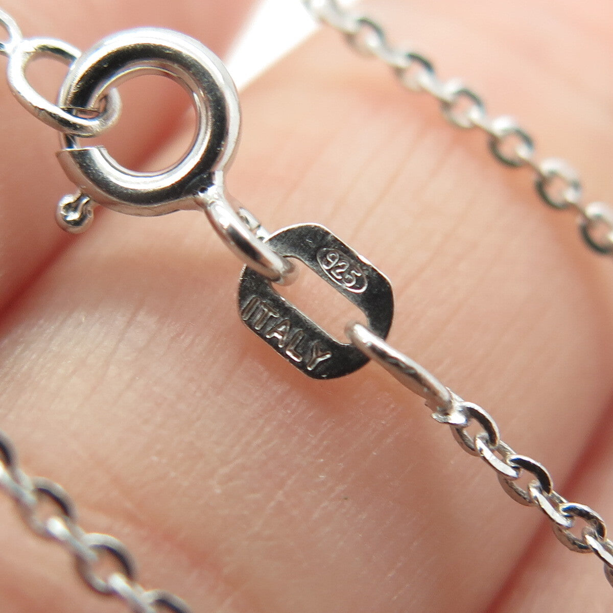 925 Sterling Silver Tapered Baguette-Cut C Z Heart Cable Chain Necklace 16"