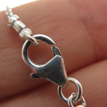 HAGIT GORALI Sterling Vintage Israel Real Pearl Modernist Box Chain Necklace 28"