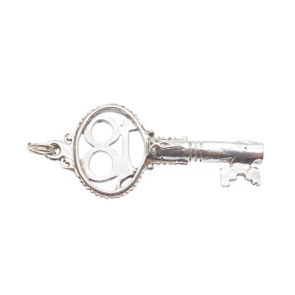 925 Sterling Silver Vintage Key to Heaven Charm Pendant