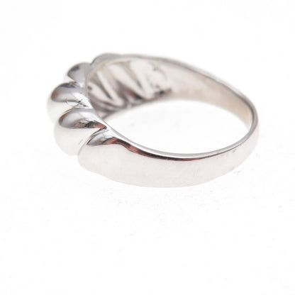 J. Stella 925 Sterling Silver Vintage Modernist Ring Size 7