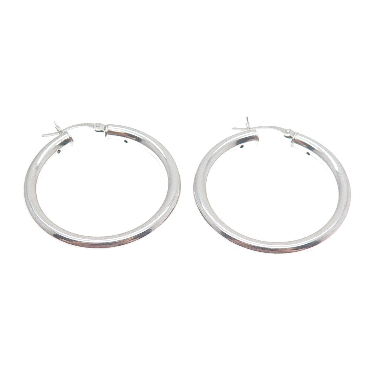 925 Sterling Silver Tube Hoop Earrings