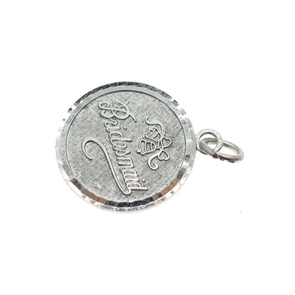 LAMODE 925 Sterling Silver Vintage Bridesmaid Charm Pendant