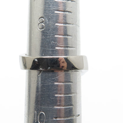 925 Sterling Silver Peach-Color C Z Modernist Statement Ring Size 9