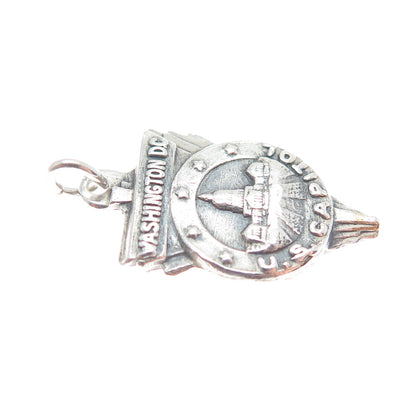 BATES & KLINKE 925 Sterling Silver Vintage Washington DC US Capitol Mini Pendant