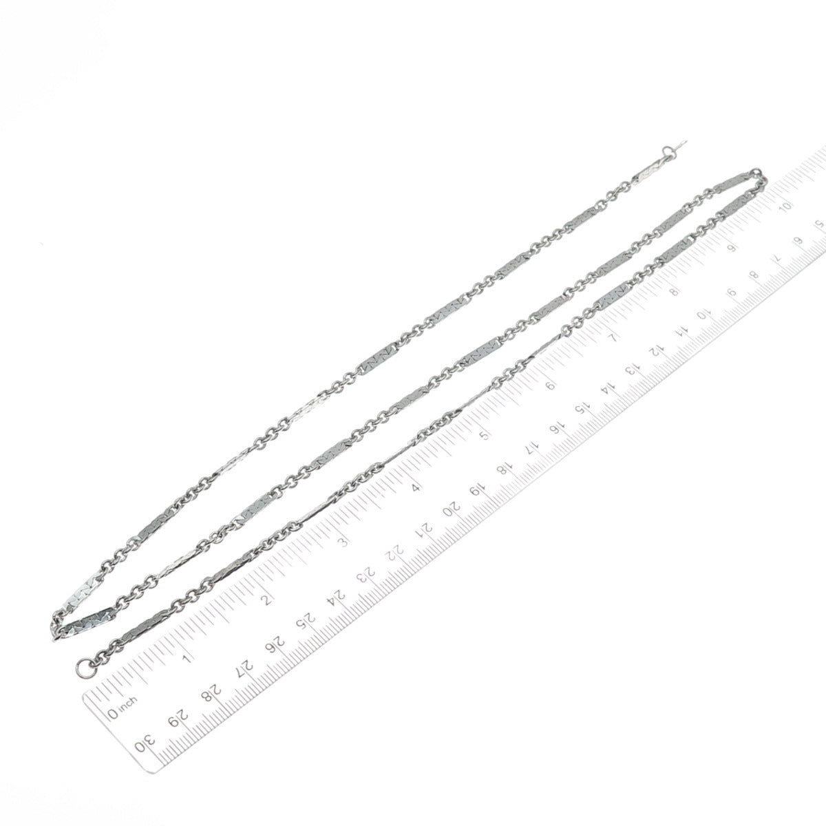 ELKA 925 Sterling Silver Antique Cable Anchor Chain Necklace 30" (missing lock)