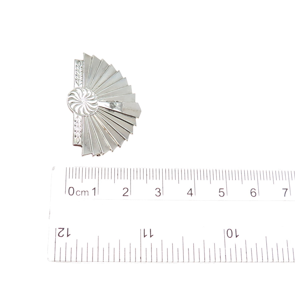 LGB BALFOUR 925 Sterling Silver Vintage Japanese Fan Pin Brooch