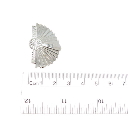LGB BALFOUR 925 Sterling Silver Vintage Japanese Fan Pin Brooch