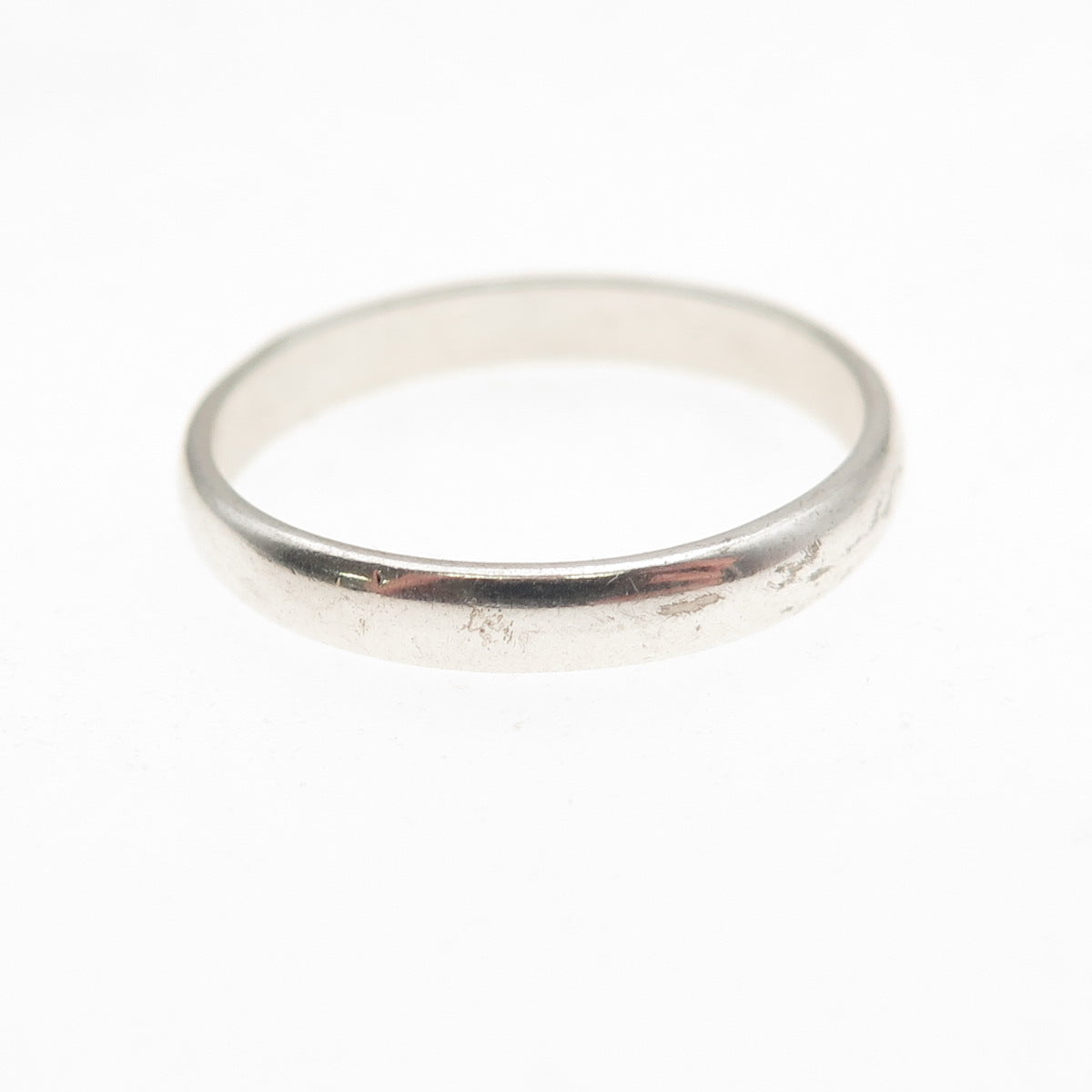 925 Sterling Silver Vintage Classic Wedding Band Ring Size 6