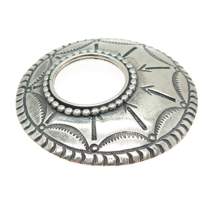 Old Pawn Sterling Silver Vintage Southwestern Crescent Arrow Oxidized Pin Brooch