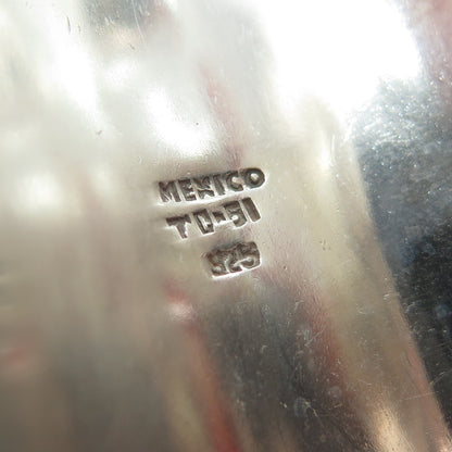 925 Sterling Vintage Mexico Modernist Solid 177.5g Adjustable Bracelet 7.25"