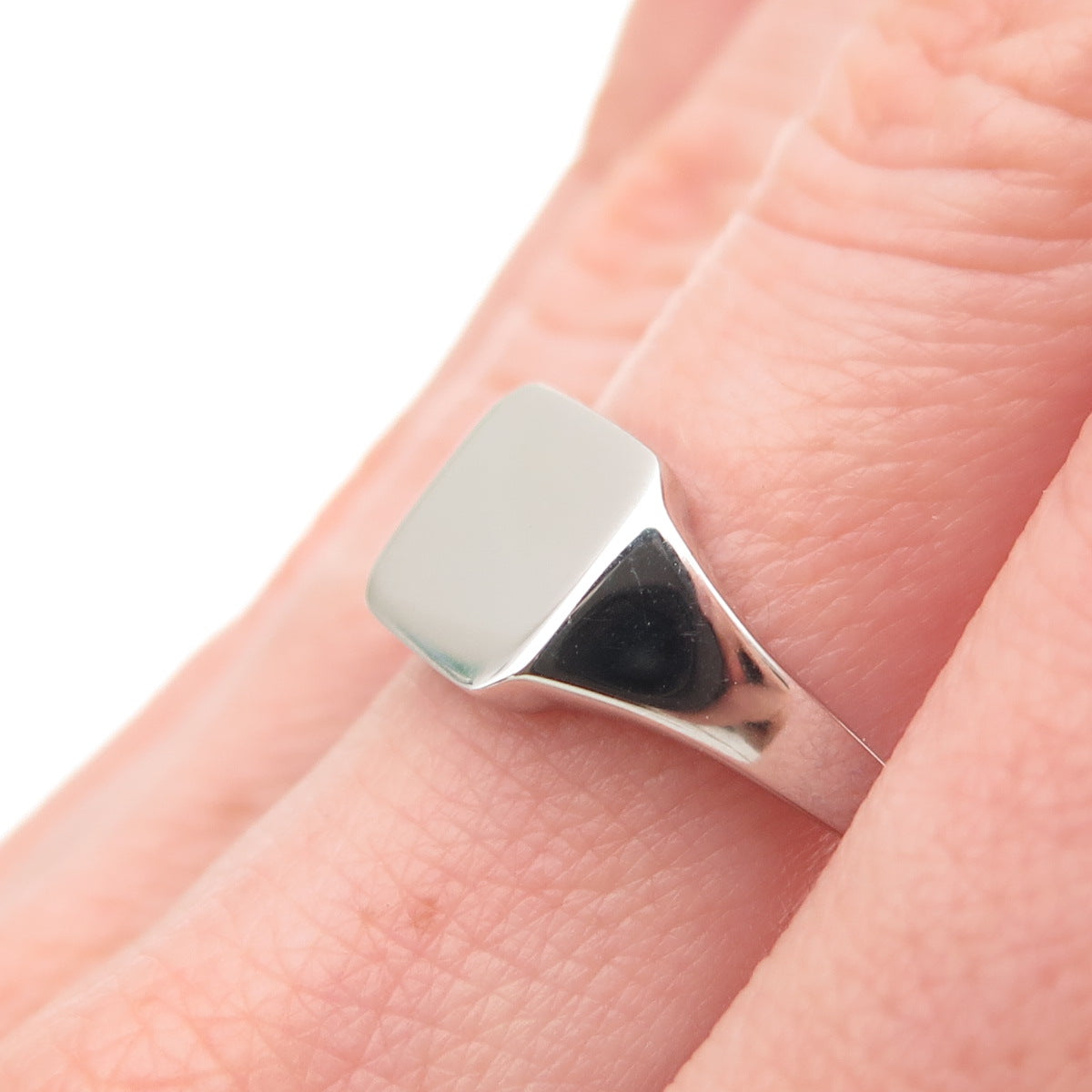 925 Sterling Silver Signet Ring Size 6.75