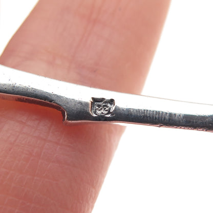 800 Silver Antique Art Deco Torah Ark Oxidized Floral Coffee Spoon