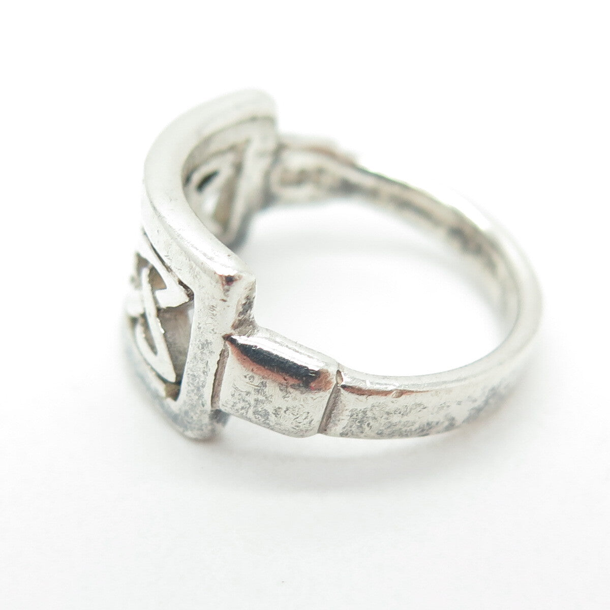 925 Sterling Silver Vintage Celtic Knot Ring Size 5.25