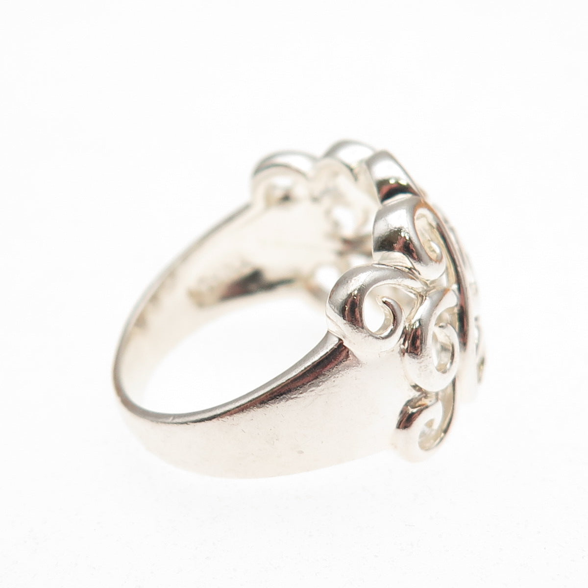 Ross Simons 925 Sterling Silver Vintage Modernist Swirl Ring Size 7
