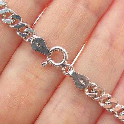 925 Sterling Silver Vintage Italy Infinity Link Bracelet 7.75"