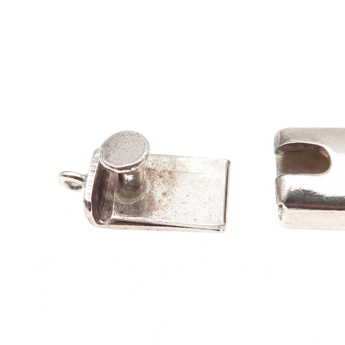 925 Sterling Silver Vintage Bracelet / Necklace Box Lock Clasp
