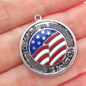 925 Sterling Silver Vintage Enamel Capitol Conference 1970 Leaders Club Pendant