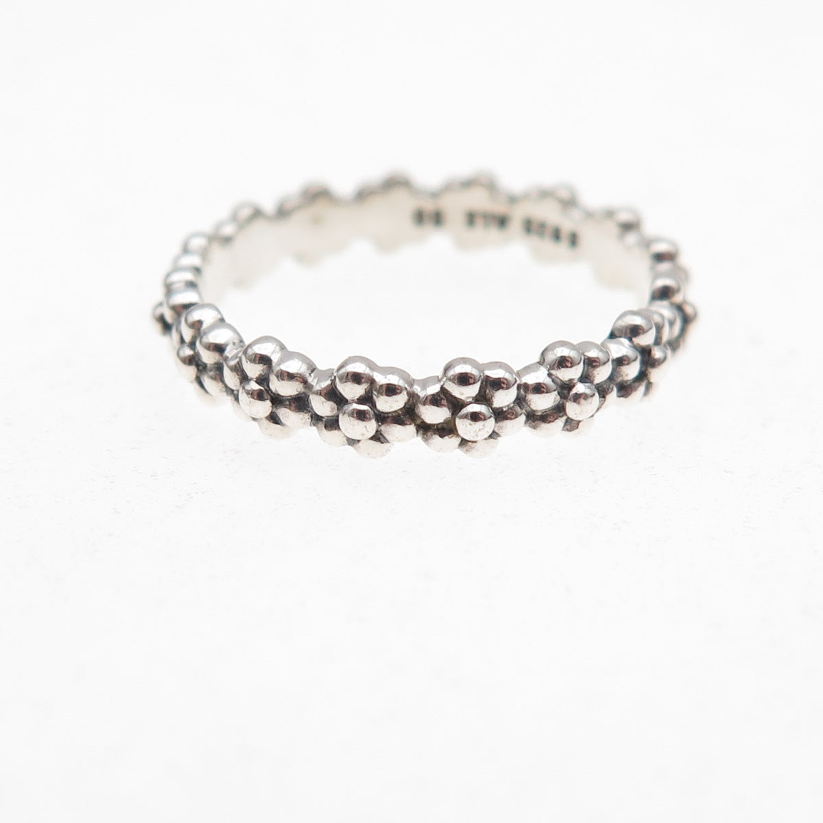 Pandora 925 Sterling Silver Anello Daisy Band Ring Size 5.25