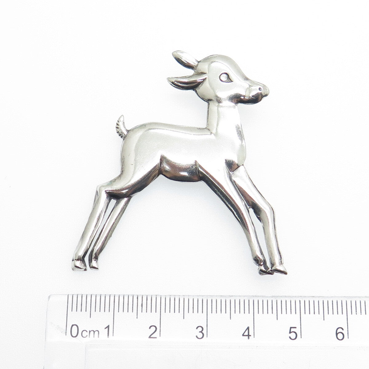 925 Sterling Silver Vintage Bambi Fawn Pin Brooch