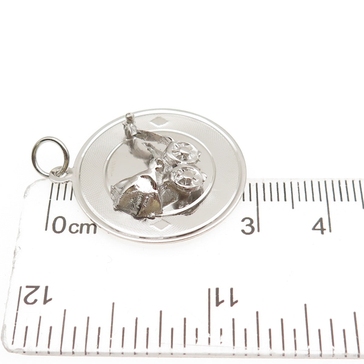 925 Sterling Silver Vintage Baby Stroller Charm Pendant